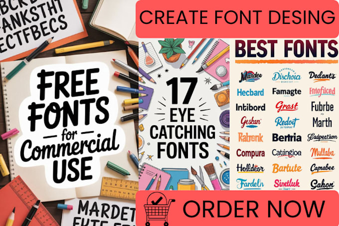 create custom font design or typeface in ttf and otf format