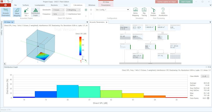 do acoustic simulation for leed or well certification