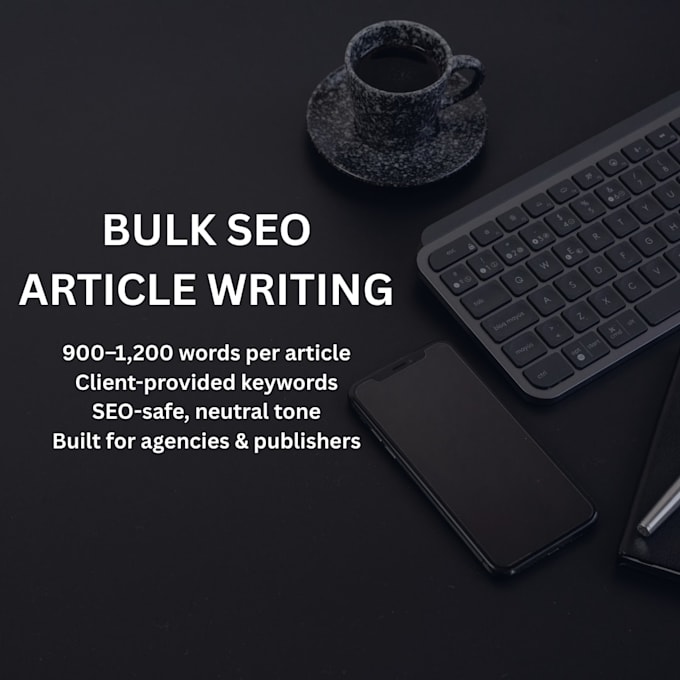 write bulk SEO articles for agencies and publishers