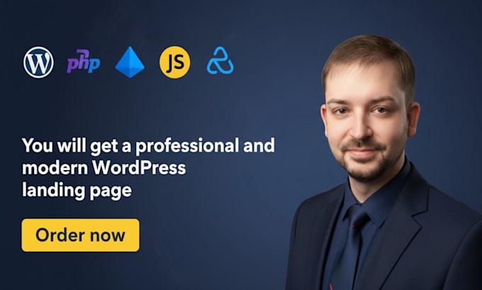 create a modern and professional wordpress landing page