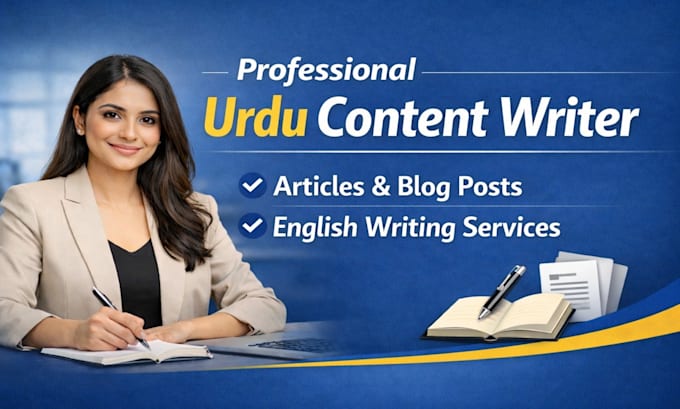 do professional urdu content writing and research articles