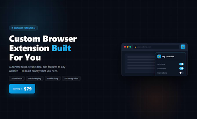 build a custom chrome or firefox browser extension for your business