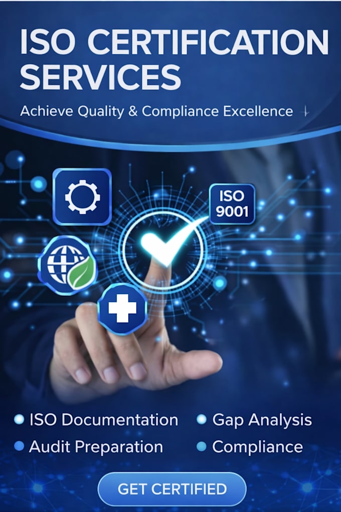 provide iso 9001, iso 27001, documentation and certification