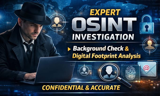 do osint private investigation, background check and digital footprint analysis