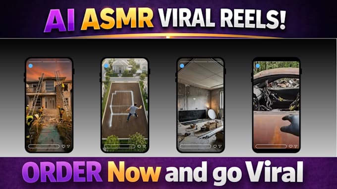create viral ai asmr reels, satisfying shorts for tiktok, instagram and youtube