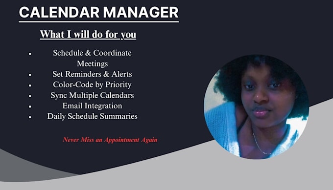 be your personal calendar manager and virtual assistant