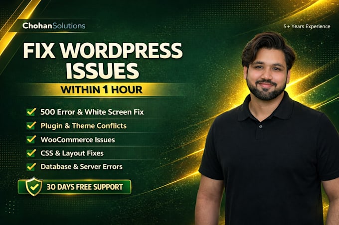 fix wordpress website errors, bugs, and issues fast