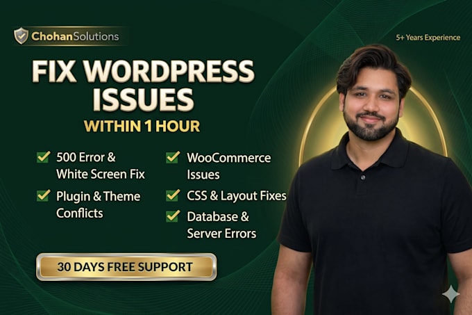 fix wordpress website errors, bugs, and issues fast
