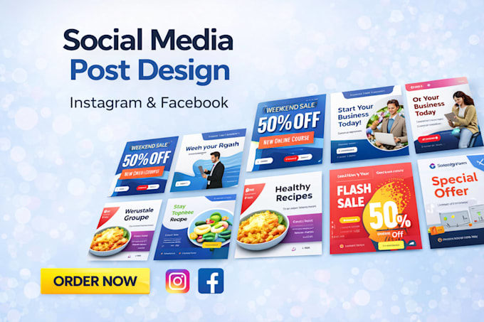 Design professional social media posts for instagram and facebook by ...