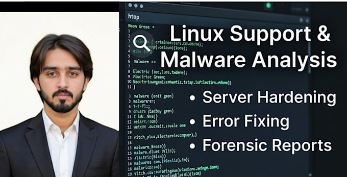 provide linux server support and malware analysis