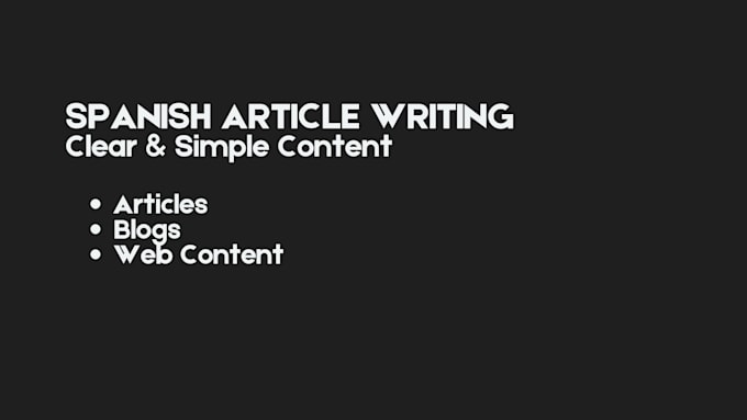 write clear and simple content in spanish for websites