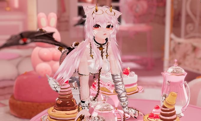 do custom vrchat avatar, vrc avatar, vr character furry nsfw avatar, pc quest