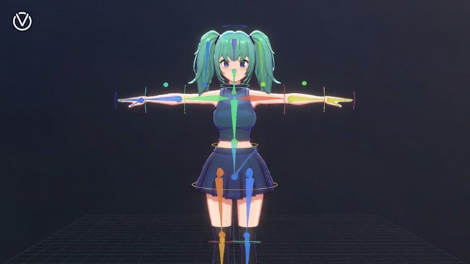 create custom 3d vtuber model, vroid and vseeface anime modeling, vrchat avatar
