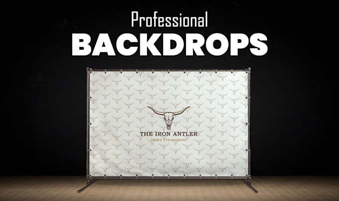design a professional step and repeat or event backdrop banner
