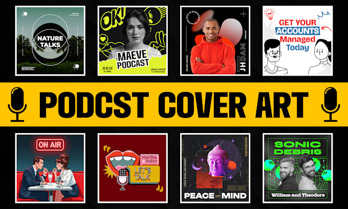 design a scroll stopping podcast cover art
