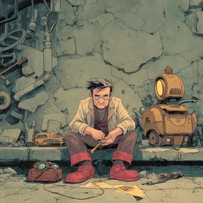 comic book illustration with comic book illustrator