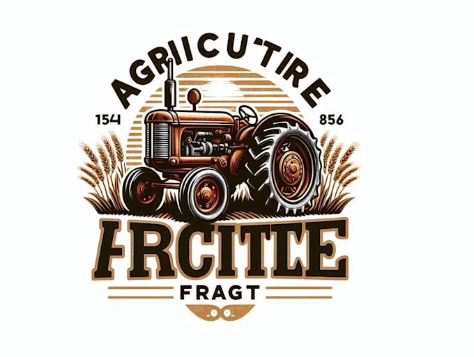 create vintage agriculture tractor logo