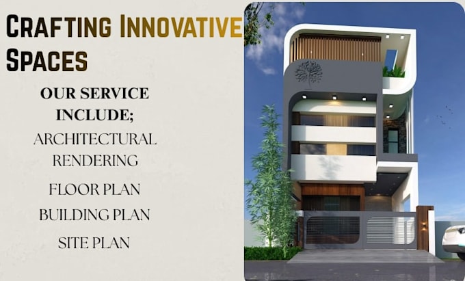 do 3d architectural rendering, build floor plan bungalow plan for custom design