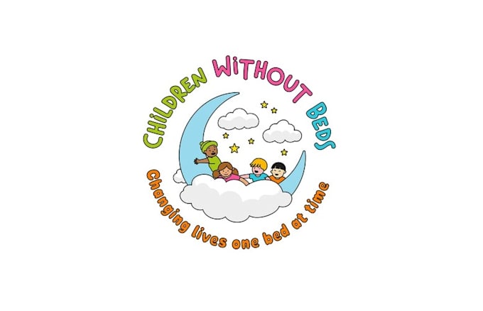 design charity providing beds children logo
