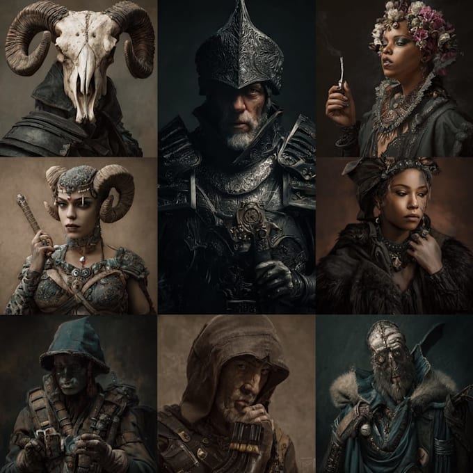 Create a fantasy character concept art by Wokroupe | Fiverr
