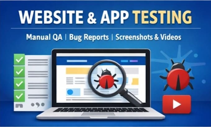 test your website or app and find bugs as a QA tester