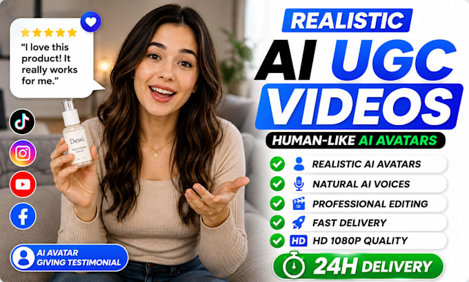 create realistic ai ugc ads or videos which feels human