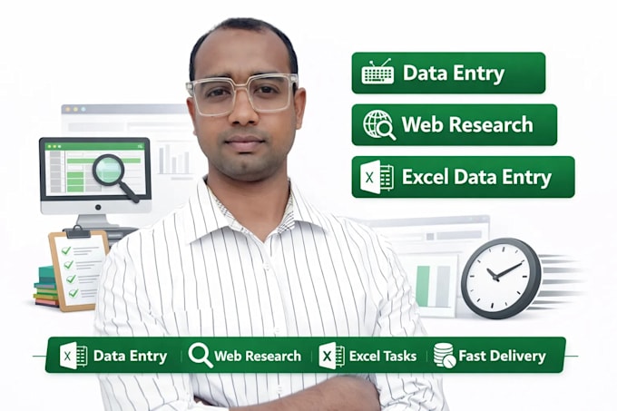 be your virtual assistant for data entry