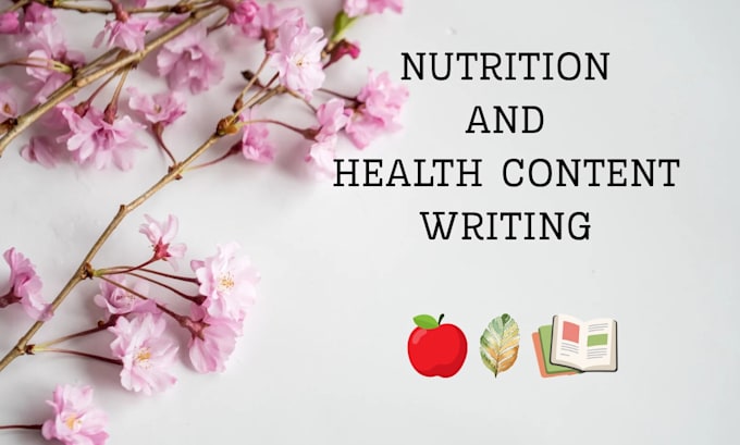 write nutrition and health content writing