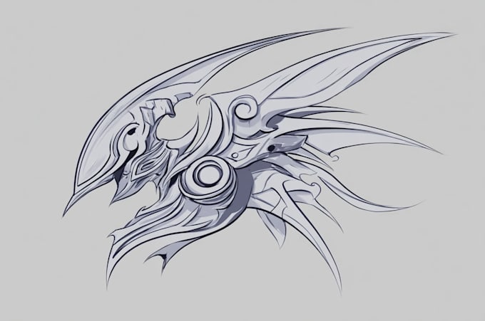 create fantasy sketch logo