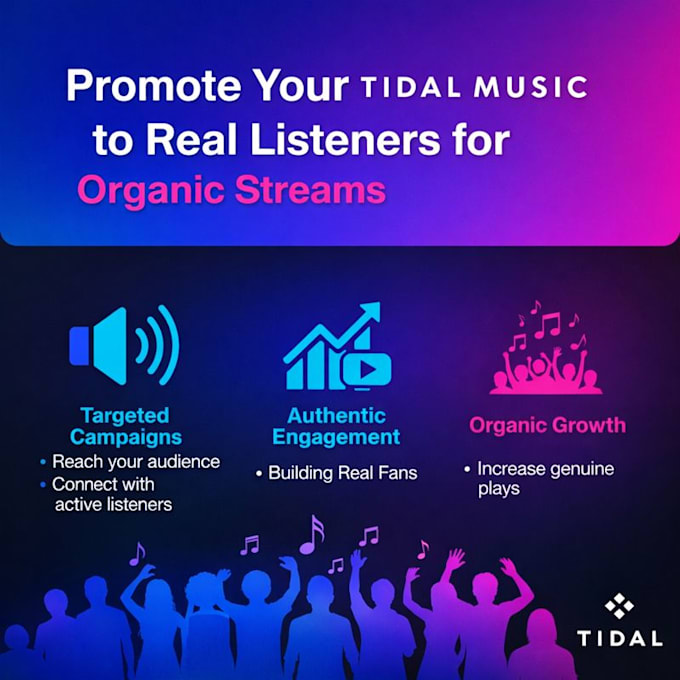 promote your tidal music to real listeners for organic streams