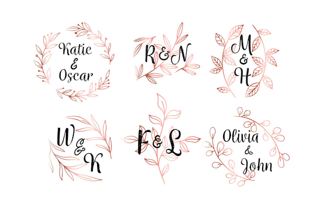design wedding logo, wedding monogram and initials