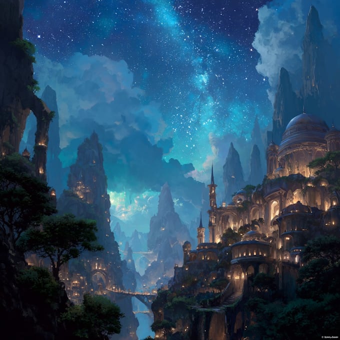Create stunning fantasy and scifi environment concept art by ...