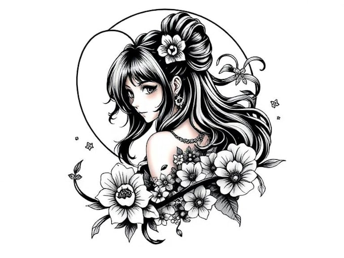 make anime tattoo design