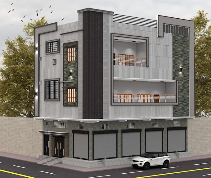 do 3d elevation in good render