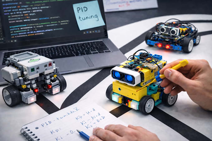Construir e programar um robô seguidor de linha para ev3, spike ou arduino