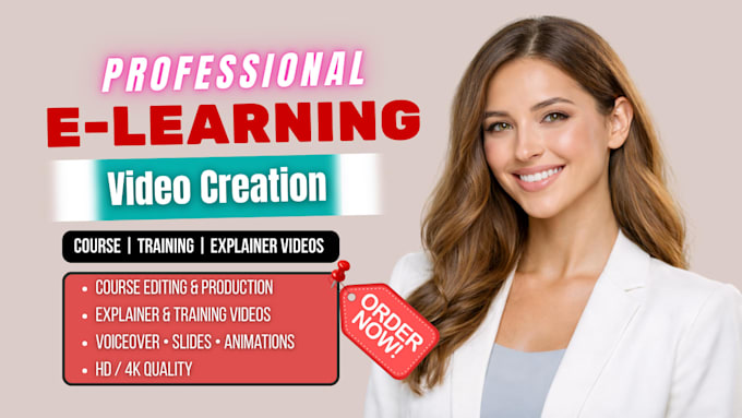 create elearning video for skool udemy, course editing, explainer training video