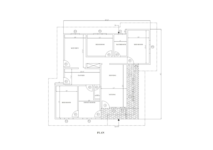 draw architectural house floor plans in autocad