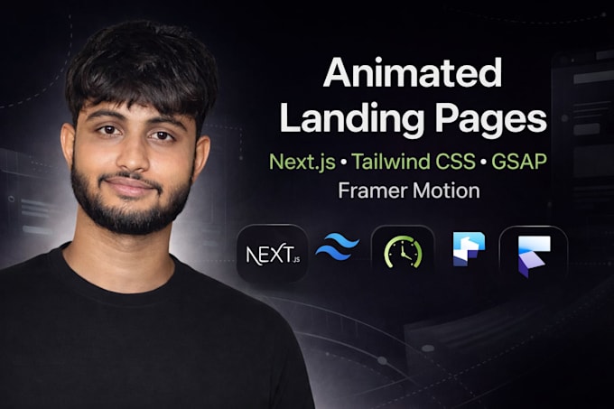 build an animated next js landing page with gsap