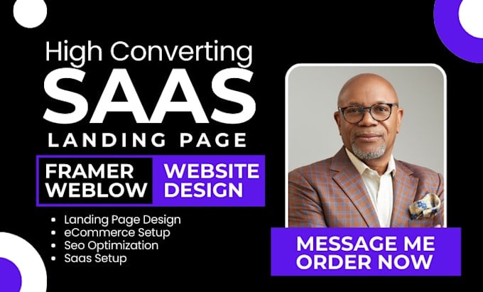 design high converting saas landing page using webflow, figma, framer website