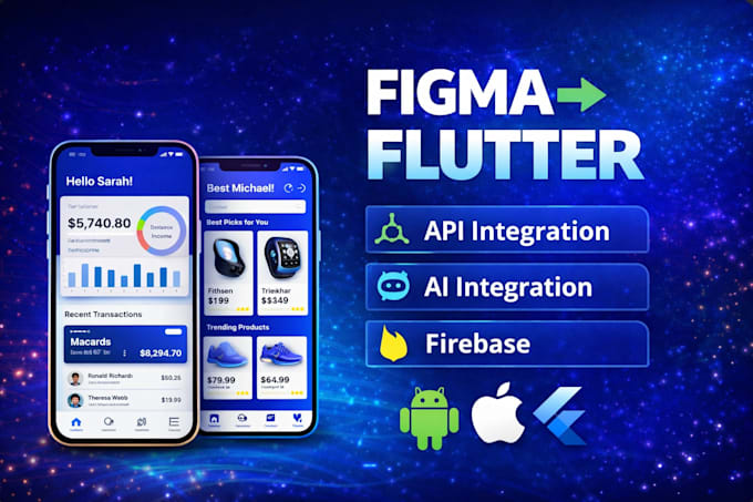 develop a flutter app, convert figma to flutter app
