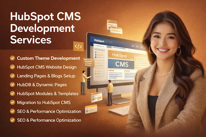 develop custom hubspot website, and hubspot landing page