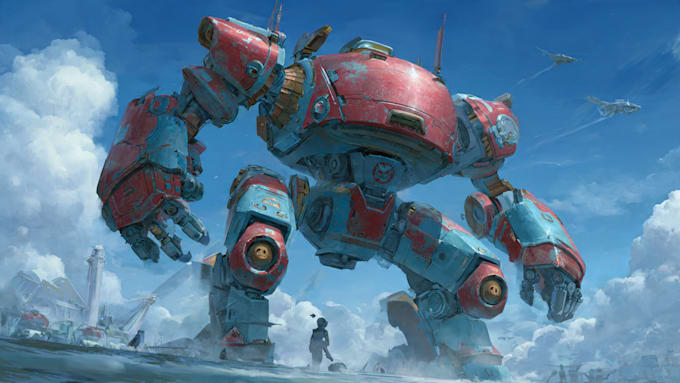 do complete mecha concept arts