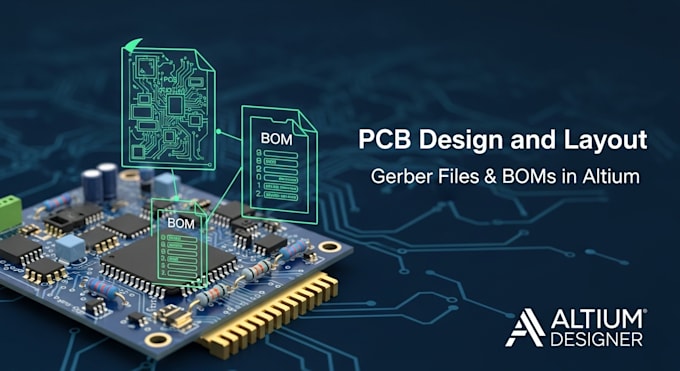 make pcb design, pcb layout, gerber files and boms in altium