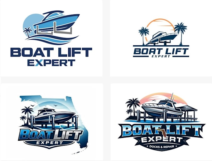 make modern boat logo design