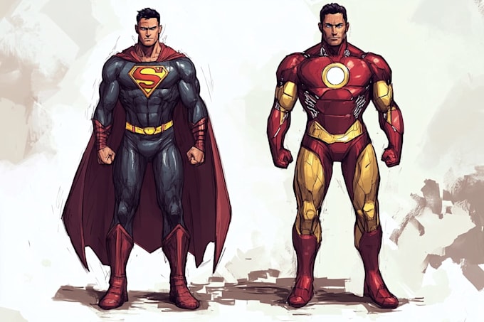 create an amazing superhero or fantasy comic illustration