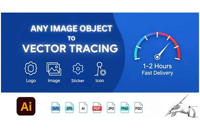 any image object to vector, illustration