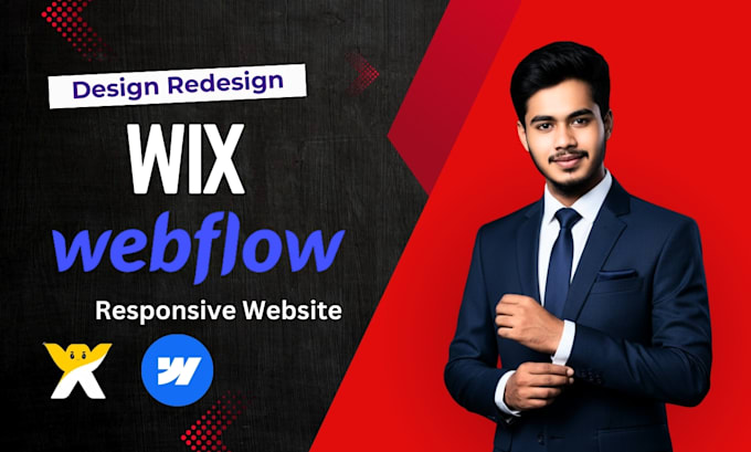 design or redesign a modern responsive wix or webflow website