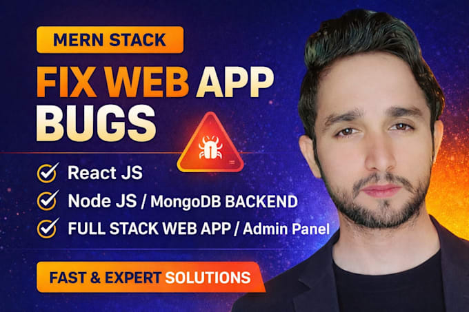 fix bugs in react, node, mongodb or mern stack web apps