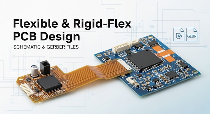 design flexible pcb and rigid flex pcb with schematic and gerber files