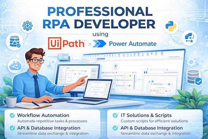develop rpa automation using uipath and power automate